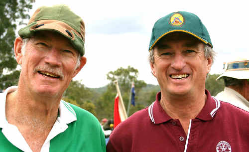 Ipswich club duo John McAndrew and Ken Lobwein. Ipswich club duo John McAndrew and Ken Lobwein.
